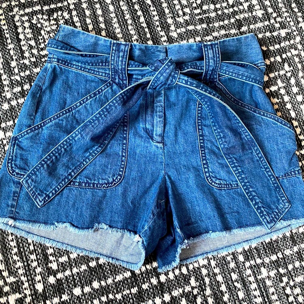 Loft Outlet Paper-Bag Denim Shorts